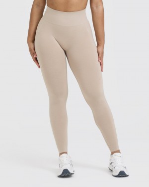 Oner Active Effortless Seamless Leggings Lichtbruin | VHB-964152