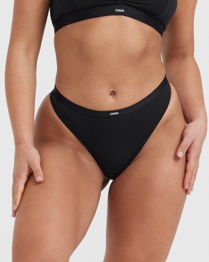 Oner Active Soft Klassieke String Ondergoed Zwart | UWA-671829