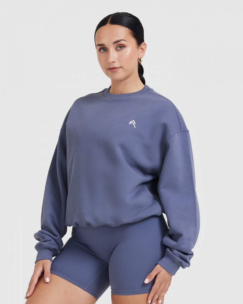 Oner Active All Day Lichtgewicht Oversized Sweatshirts Blauw | MOJ-903824