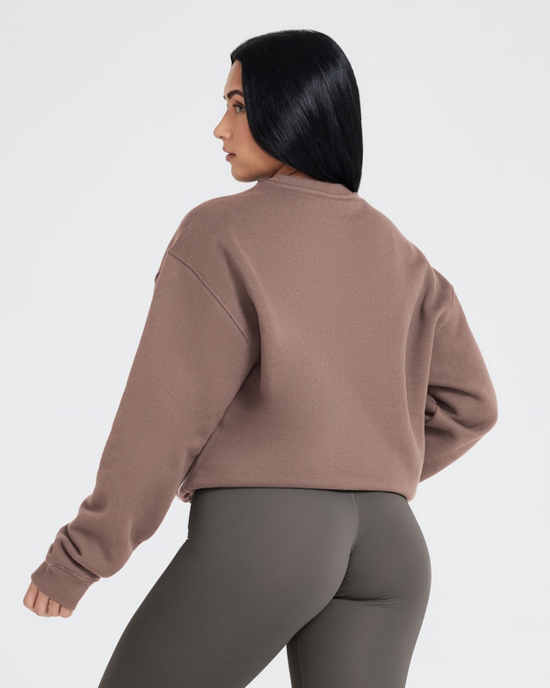 Oner Active All Day Oversized Sweatshirts Bruin | ITU-851269