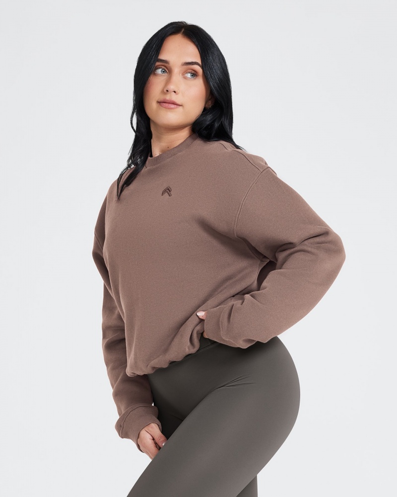 Oner Active All Day Oversized Sweatshirts Bruin | ITU-851269