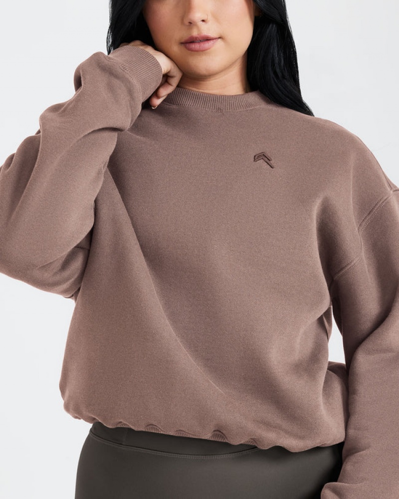 Oner Active All Day Oversized Sweatshirts Bruin | ITU-851269