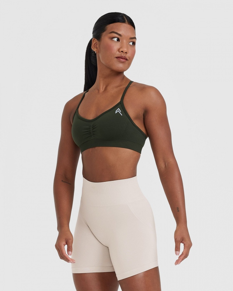 Oner Active Effortless Bandjes Bralette Sports Bras Khaki | HEW-596341