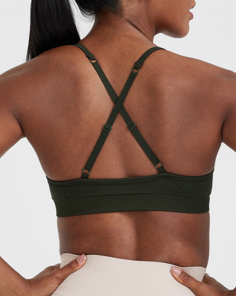 Oner Active Effortless Bandjes Bralette Sports Bras Khaki | HEW-596341