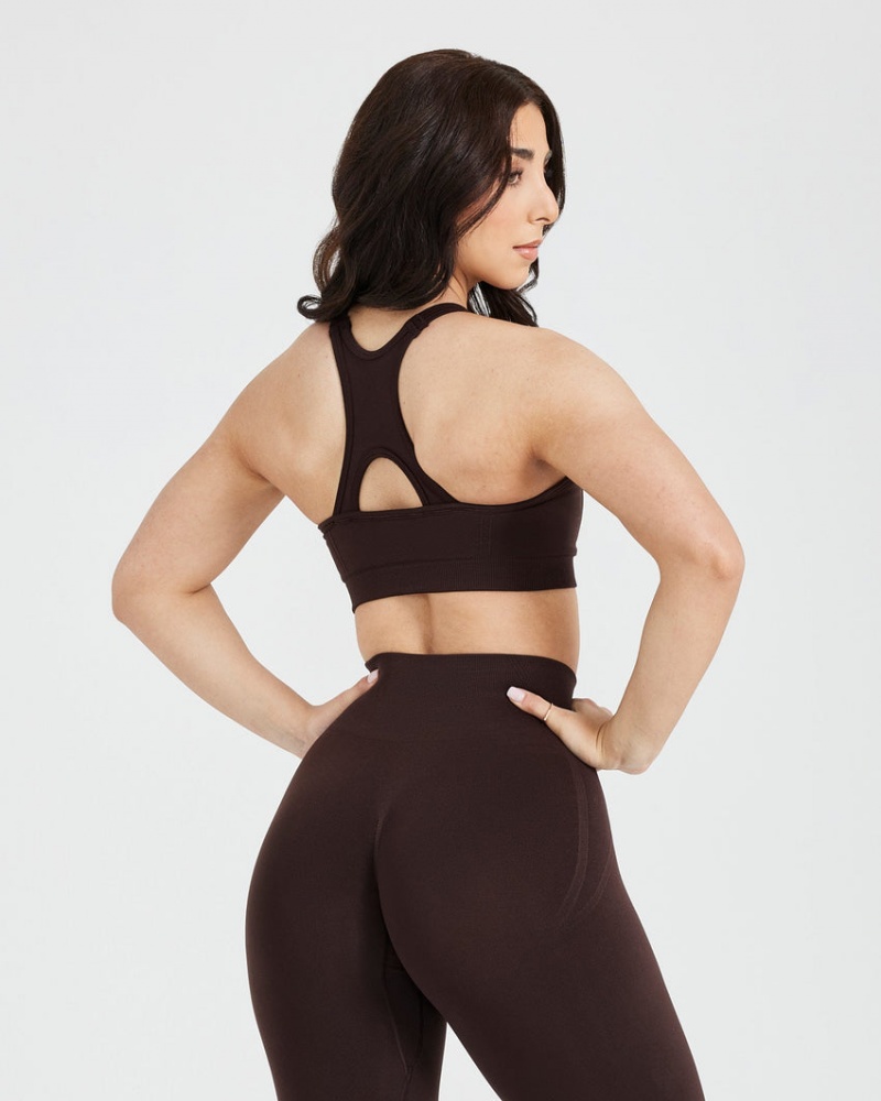 Oner Active Effortless Seamless High Neck Bralette Sports Bras Donkergrijs | VZS-765483