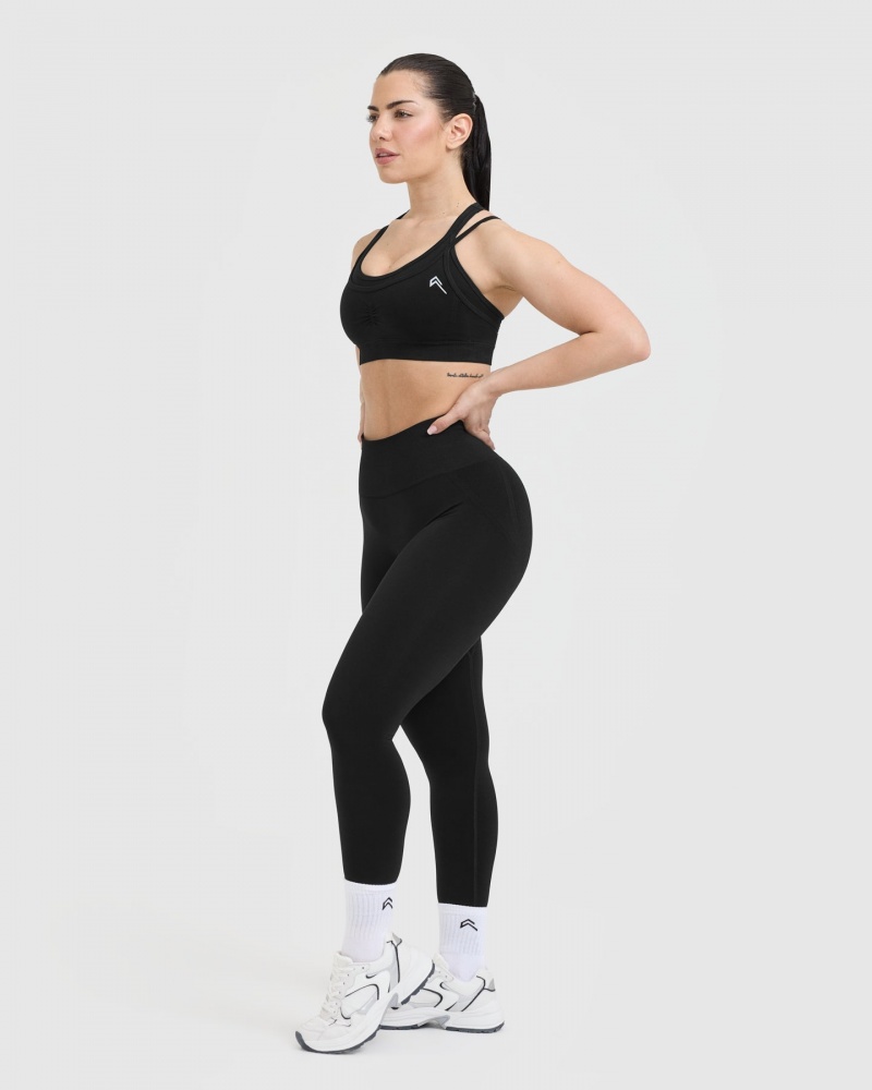 Oner Active Effortless Seamless Layered Sports Bras Zwart | TSR-243857