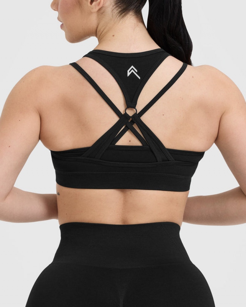 Oner Active Effortless Seamless Layered Sports Bras Zwart | TSR-243857