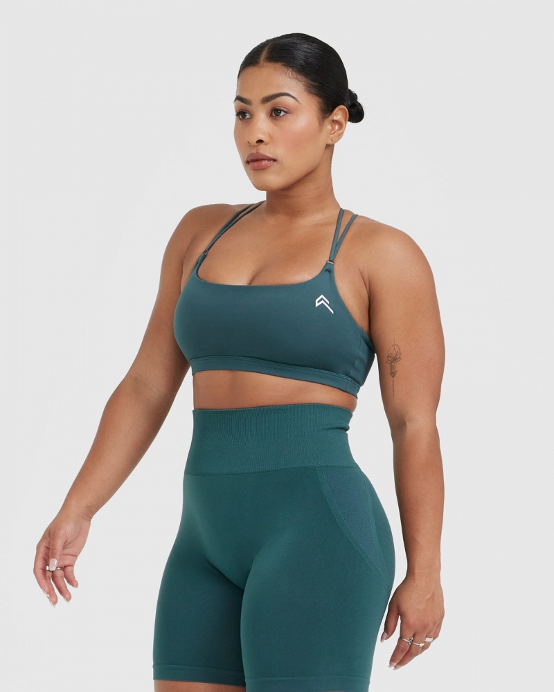 Oner Active Everyday Cross Over Bralette Sports Bras Blauw Turquoise | LDS-269184