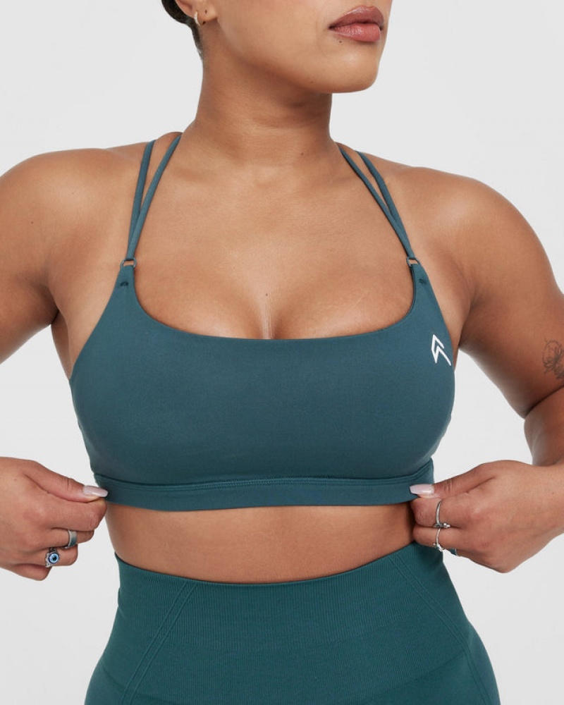 Oner Active Everyday Cross Over Bralette Sports Bras Blauw Turquoise | LDS-269184