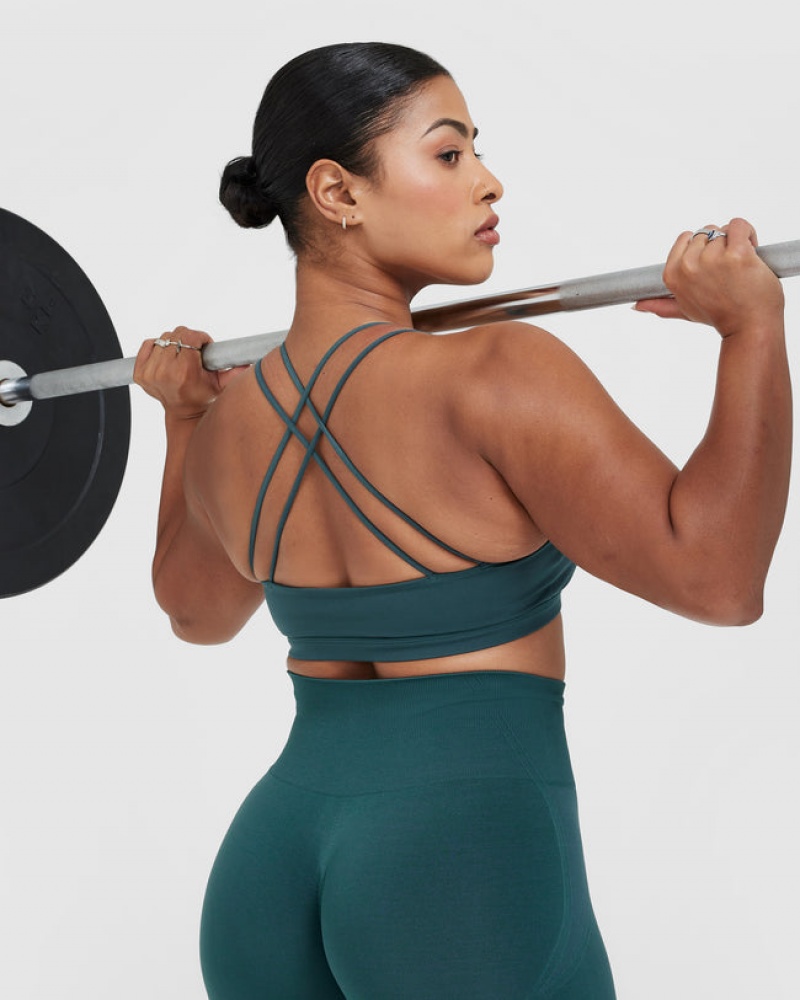 Oner Active Everyday Cross Over Bralette Sports Bras Blauw Turquoise | LDS-269184