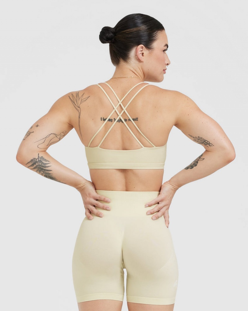 Oner Active Everyday Cross Over Bralette Sports Bras Lichtgeel | ROS-263714