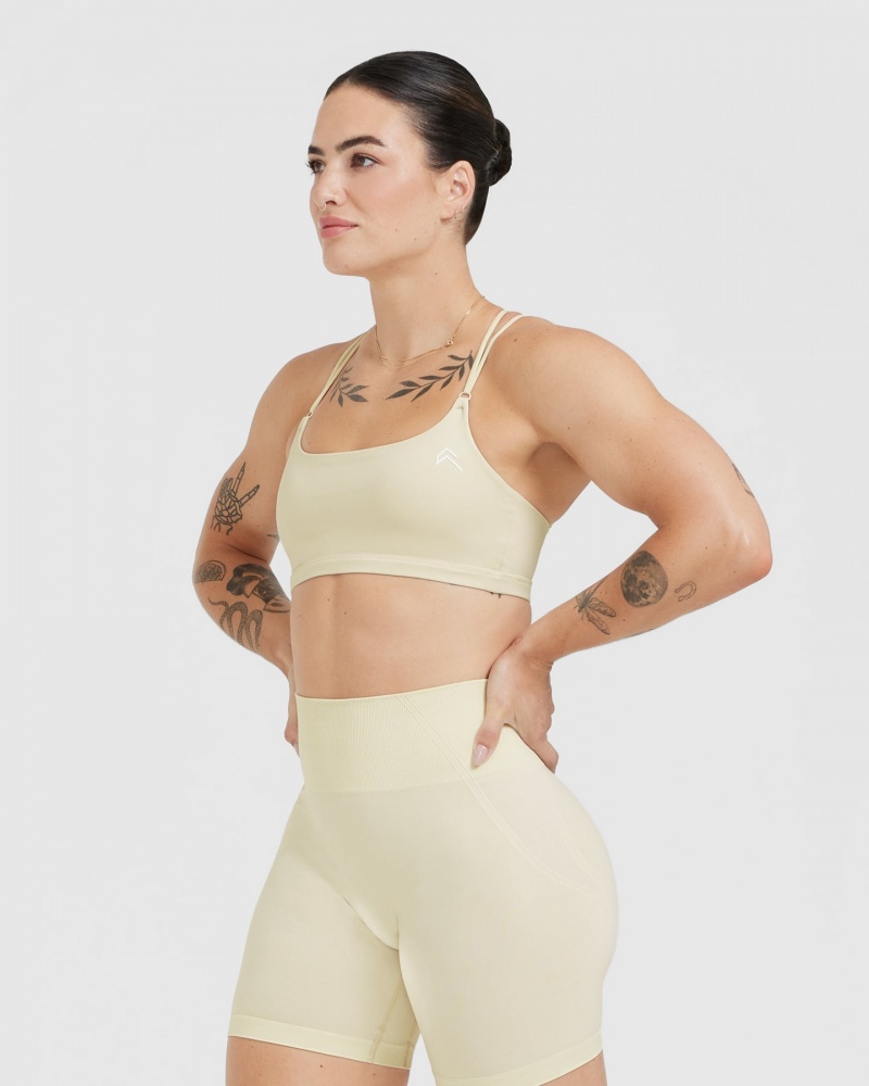 Oner Active Everyday Cross Over Bralette Sports Bras Lichtgeel | ROS-263714