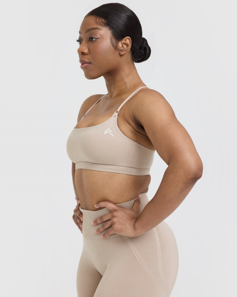 Oner Active Everyday Cross Over Bralette Sports Bras Lichtbruin | TVR-497580