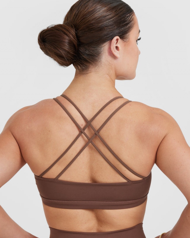 Oner Active Everyday Cross Over Bralette Sports Bras Bruin | XTE-413285