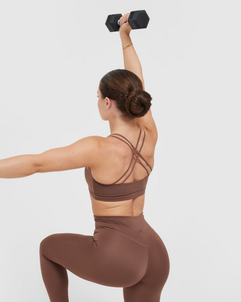 Oner Active Everyday Cross Over Bralette Sports Bras Bruin | XTE-413285