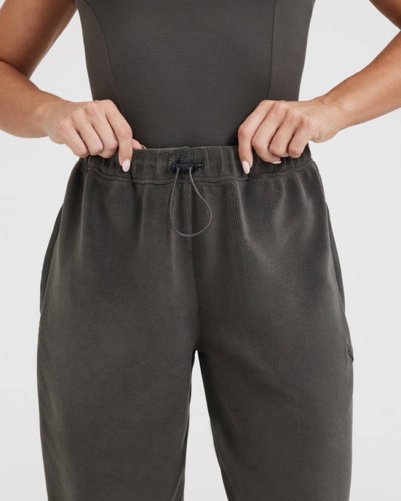Oner Active Fleece Oversized Joggingbroek Diepgrijs Bruin | ODJ-806192