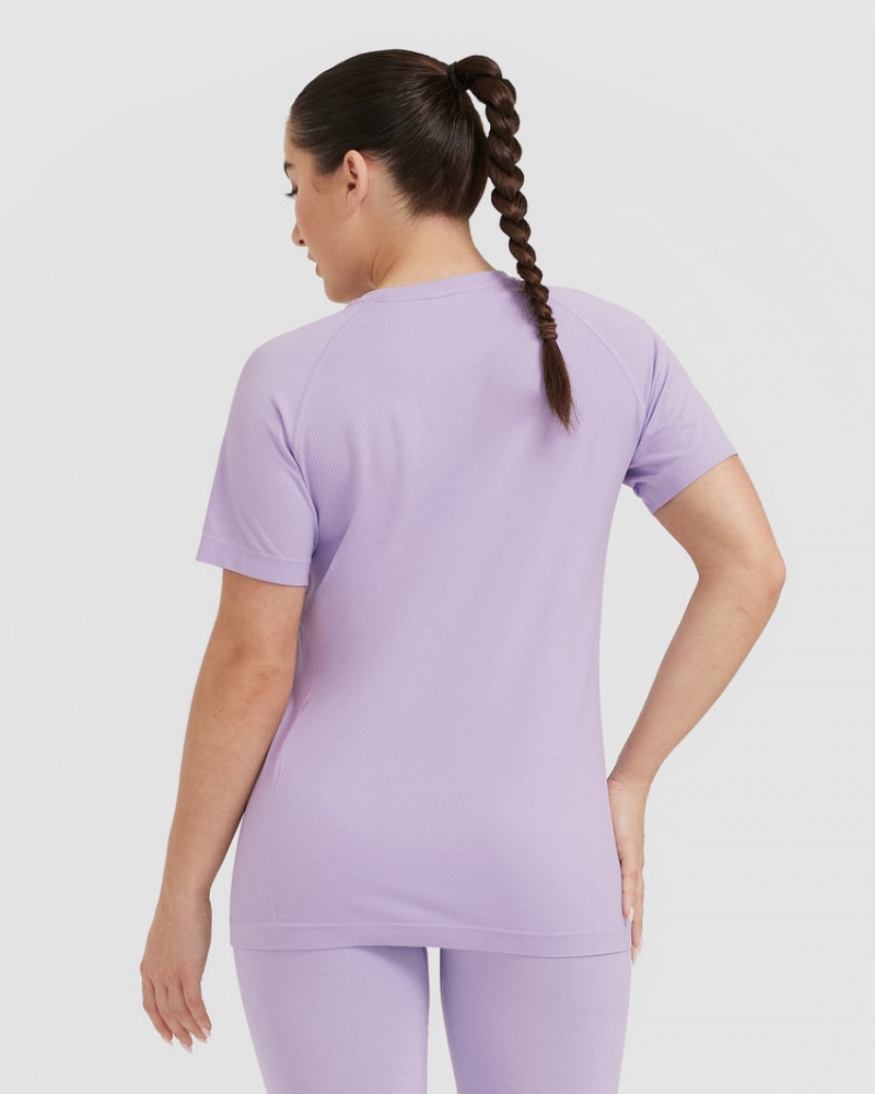 Oner Active Go To Seamless Loose T-shirts Paars | YRF-476051