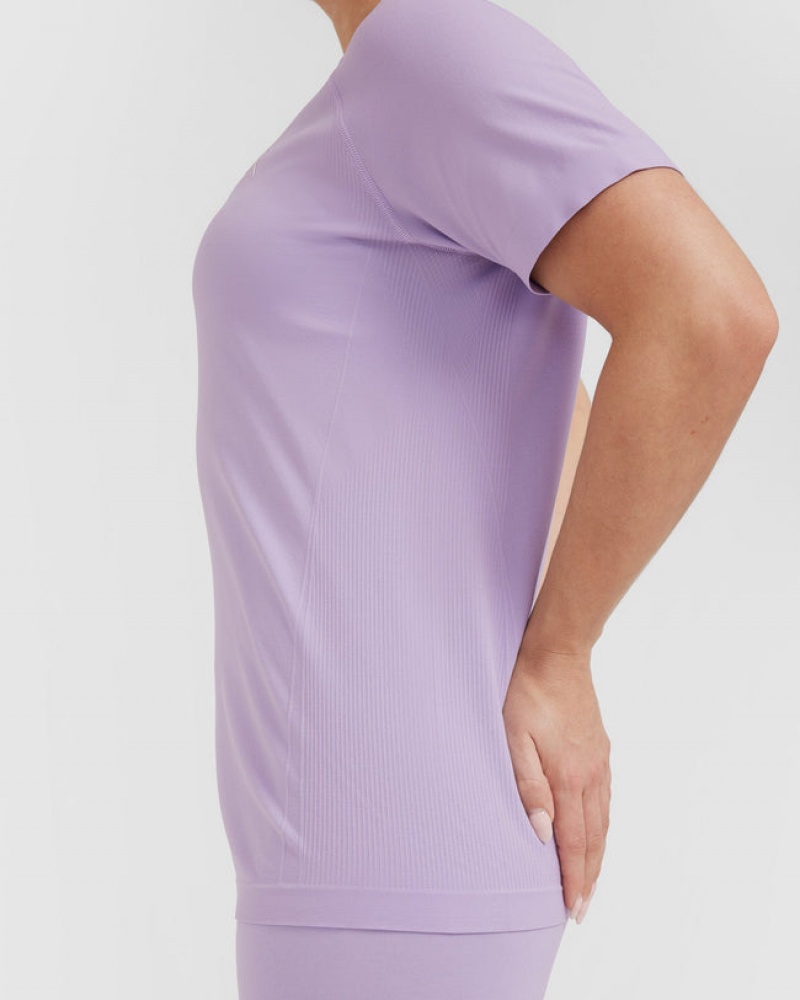 Oner Active Go To Seamless Loose T-shirts Paars | YRF-476051