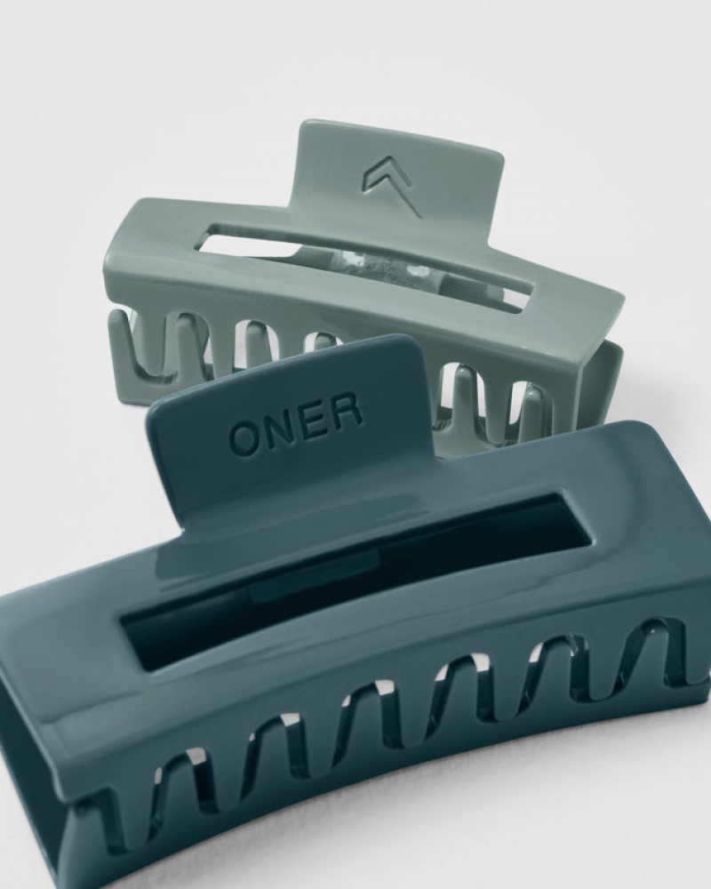 Oner Active Hair Claws 2 Pack Accessoires Groen Gekleurd | JPM-804725