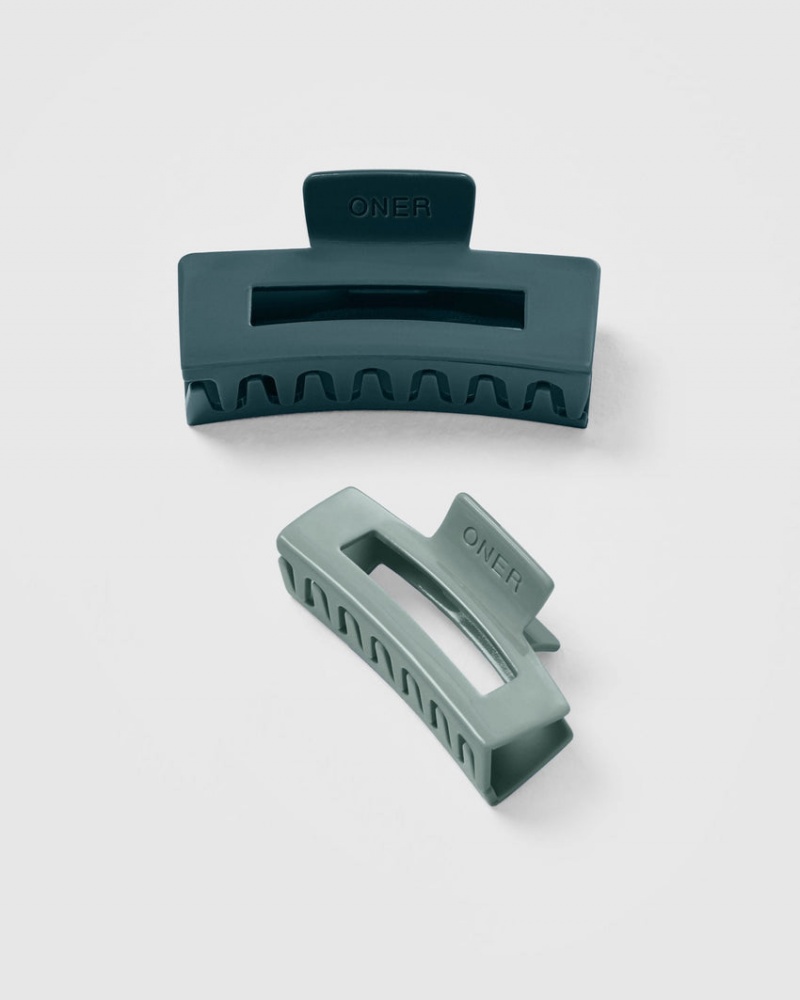 Oner Active Hair Claws 2 Pack Accessoires Groen Gekleurd | JPM-804725