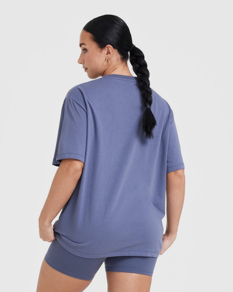 Oner Active Klassieke Oversized Lichtgewicht T-shirts Blauw | JIU-753408
