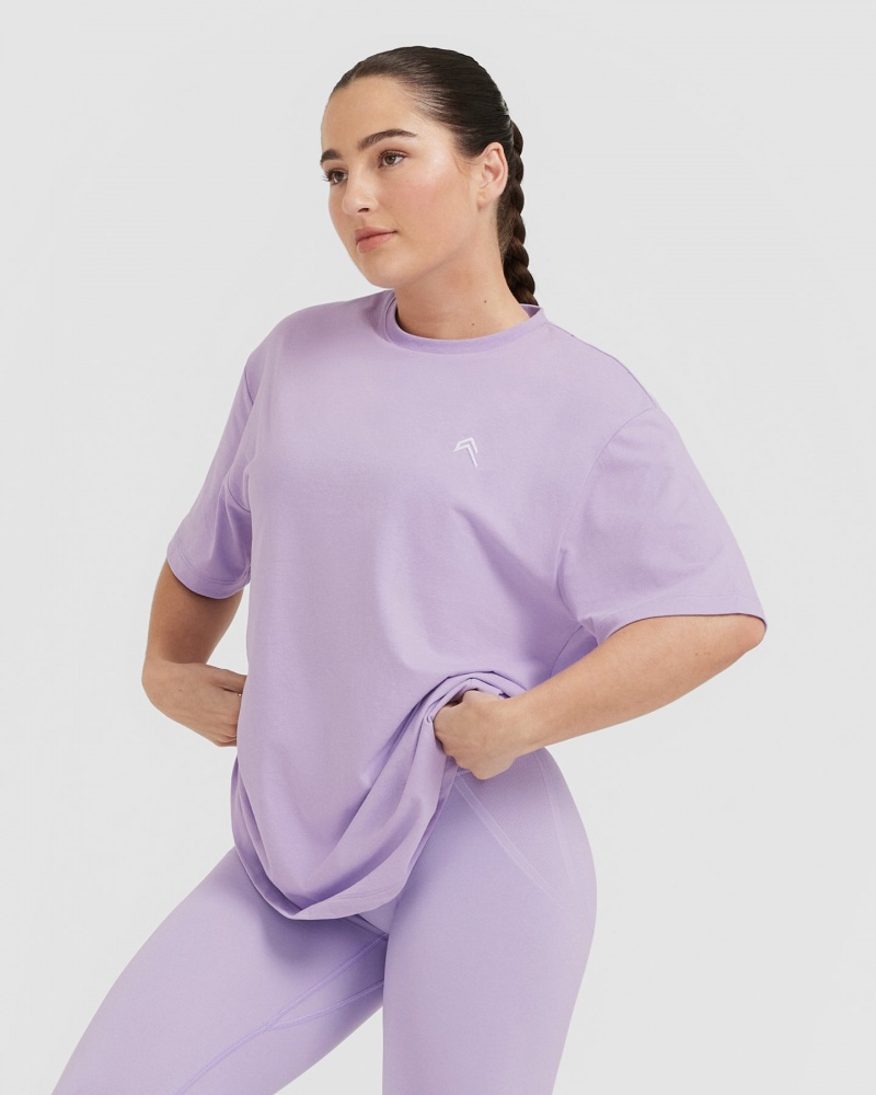 Oner Active Klassieke Oversized Lichtgewicht T-shirts Paars | PGW-813502