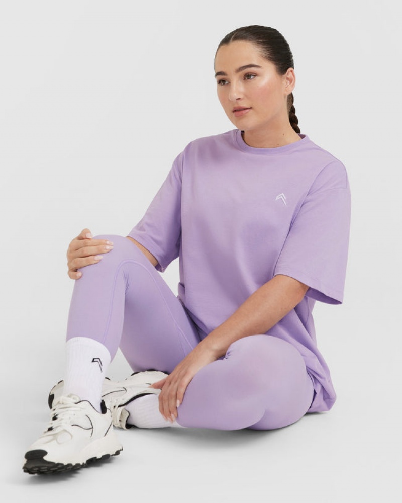 Oner Active Klassieke Oversized Lichtgewicht T-shirts Paars | PGW-813502