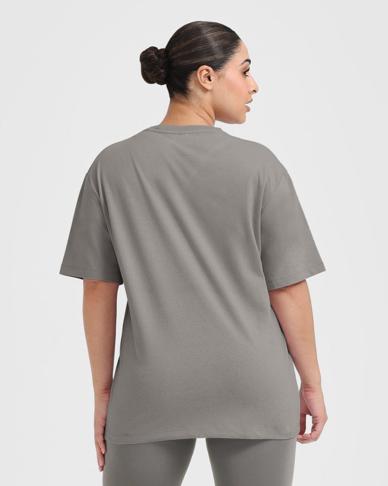 Oner Active Klassieke Oversized Lichtgewicht T-shirts Grijs | PRZ-287964