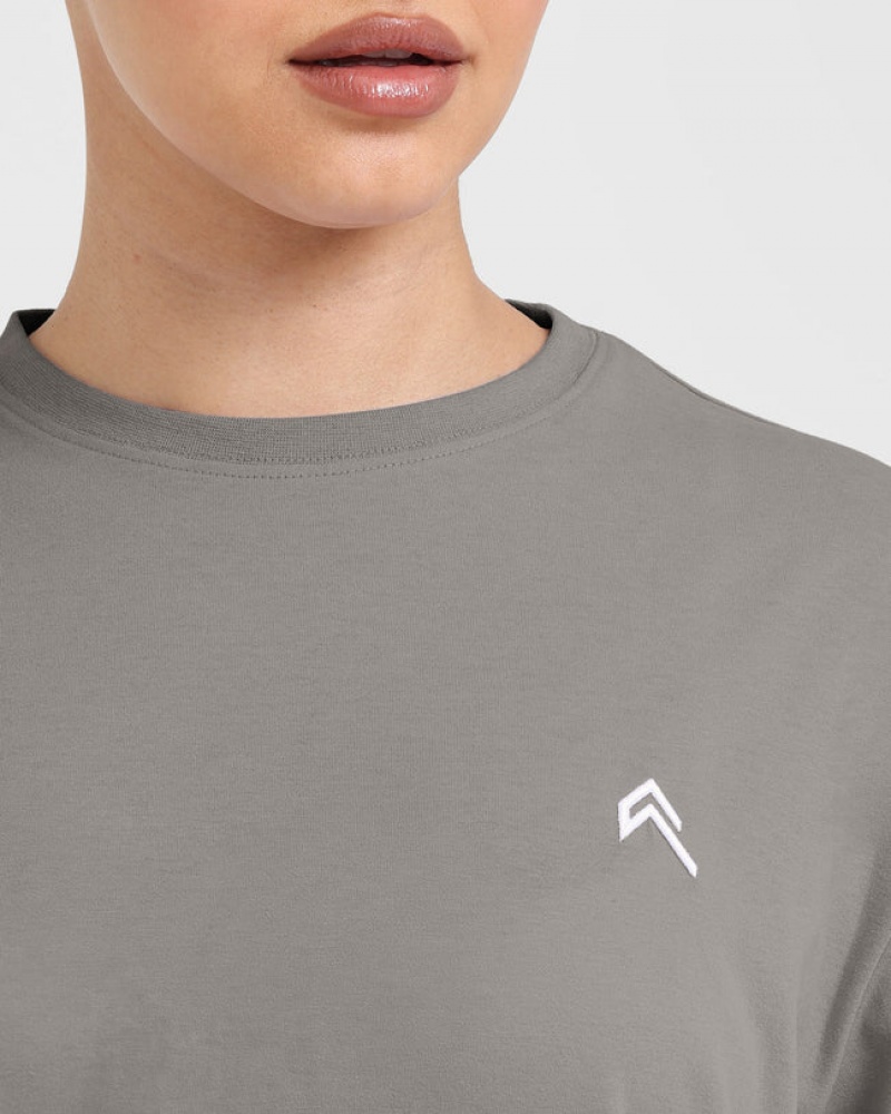 Oner Active Klassieke Oversized Lichtgewicht T-shirts Grijs | PRZ-287964