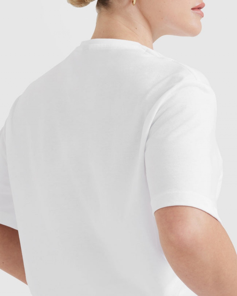 Oner Active Klassieke Oversized Lichtgewicht T-shirts Wit | XPB-197263