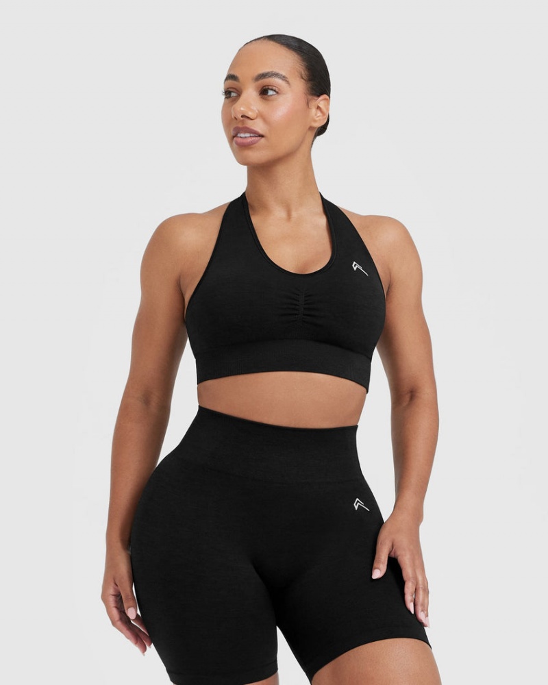 Oner Active Klassieke Seamless 2.0 V-Neck Bralette Sports Bras Zwart | QDN-462037