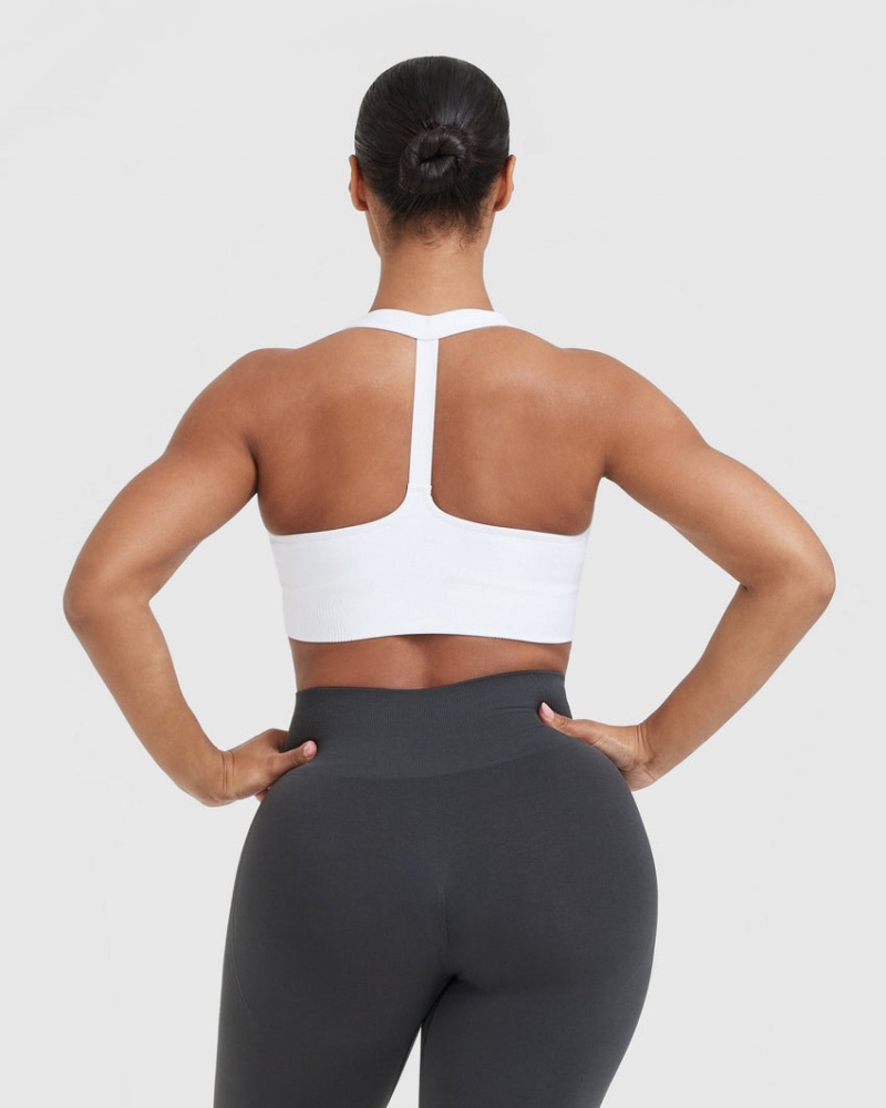 Oner Active Klassieke Seamless 2.0 V-Neck Bralette Sports Bras Wit | KLH-457012