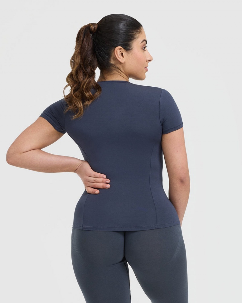 Oner Active Mellow Soft Kort Sleeve T-shirts Blauw | PJF-407852