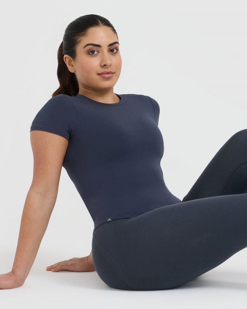 Oner Active Mellow Soft Kort Sleeve T-shirts Blauw | PJF-407852