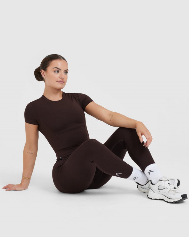 Oner Active Mellow Soft Mid Kort Sleeve T-shirts Donkergrijs | MPL-198036