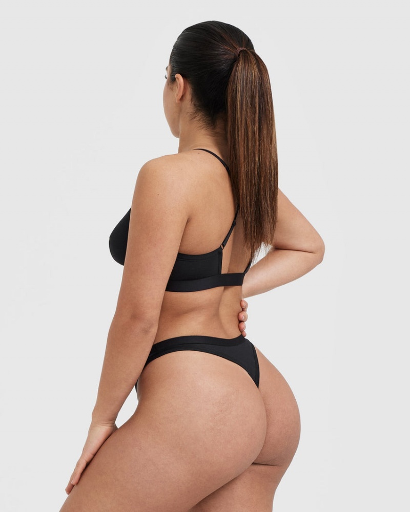 Oner Active Soft Klassieke String Ondergoed Zwart | UWA-671829