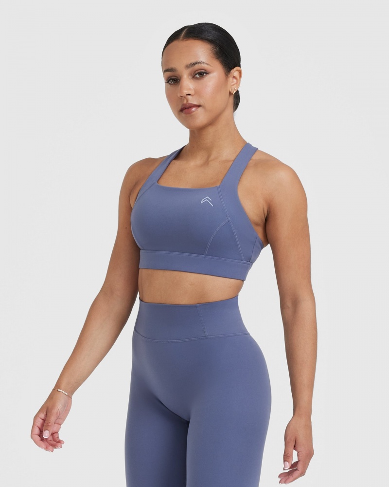 Oner Active Timeless Brede Riemen Sports Bras Blauw | ZXT-964078
