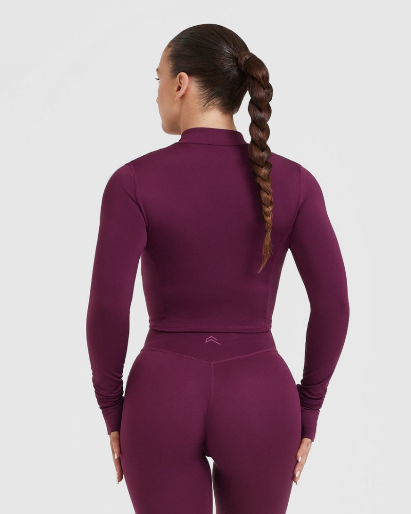 Oner Active Timeless Crop Sweatshirts Paars | LRX-413958