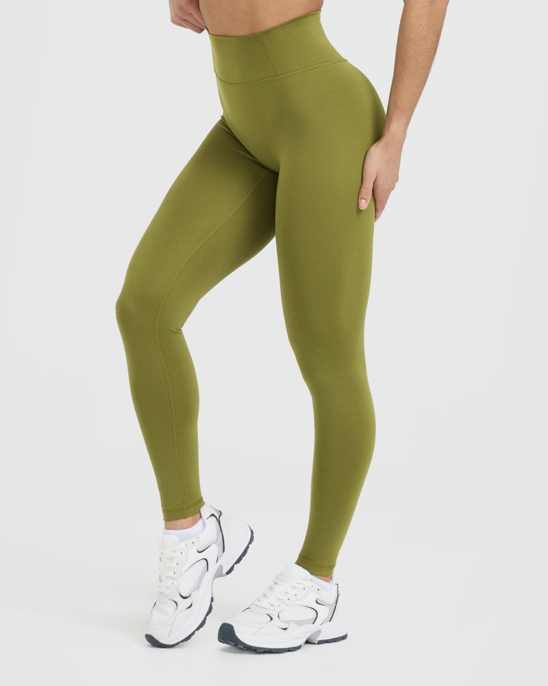 Oner Active Timeless High Waisted Leggings Olijfgroen Groen | HOR-046725