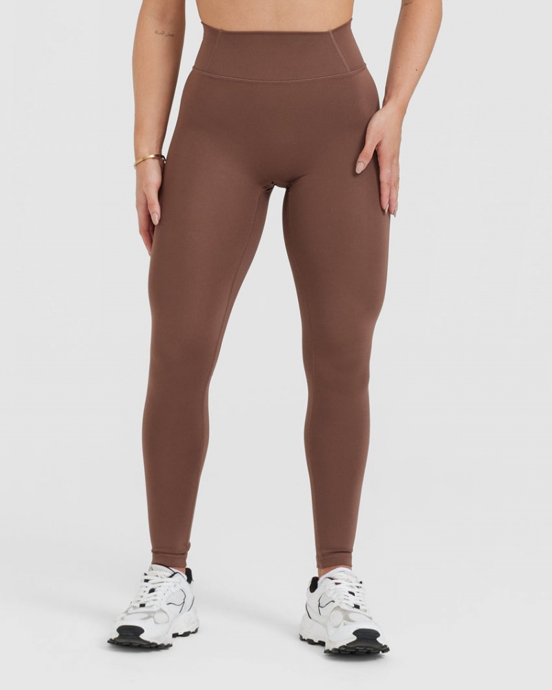 Oner Active Timeless High Waisted Leggings Bruin | QOF-295347