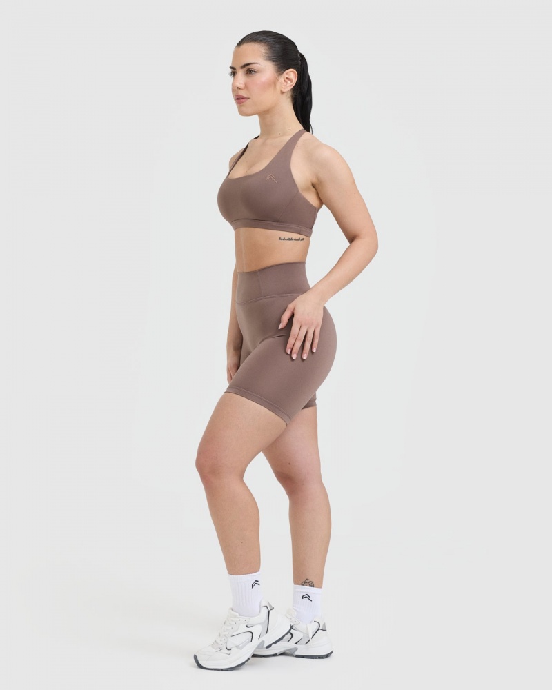 Oner Active Timeless Square Neck Sports Bras Bruin | XYN-214538