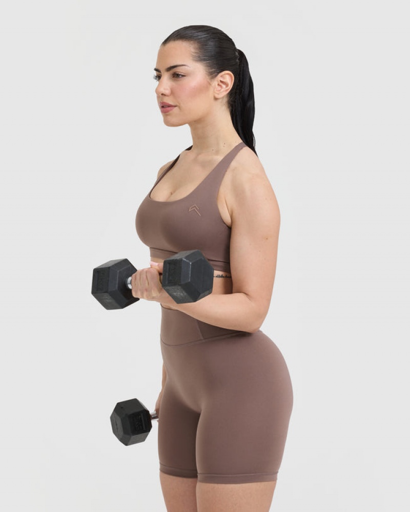Oner Active Timeless Square Neck Sports Bras Bruin | XYN-214538