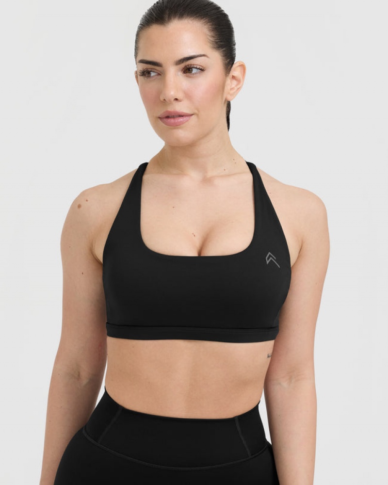Oner Active Timeless Square Neck Sports Bras Zwart | CEP-398041