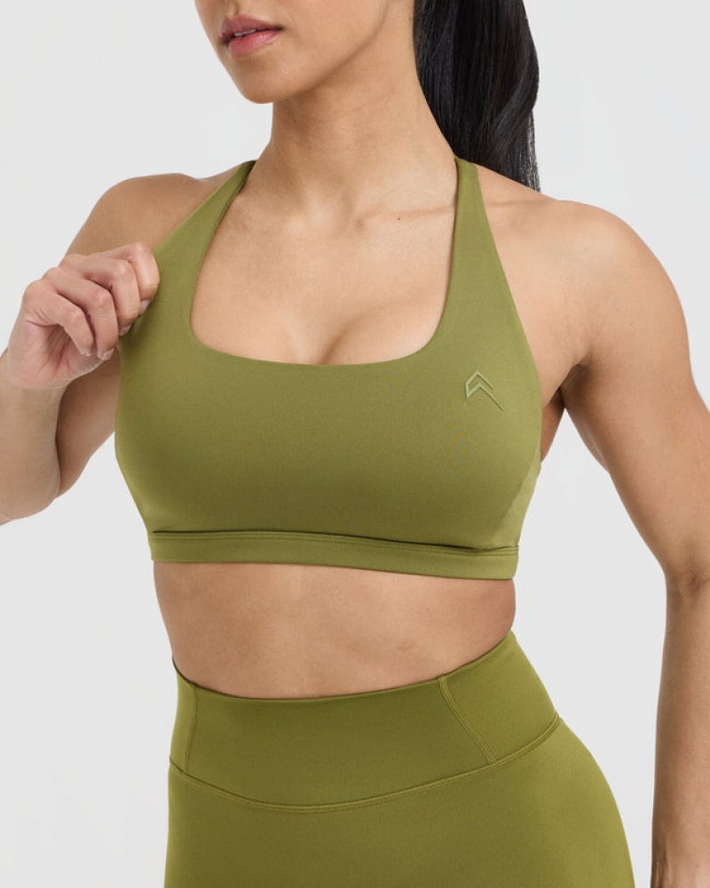 Oner Active Timeless Square Neck Sports Bras Olijfgroen Groen | DCH-284750