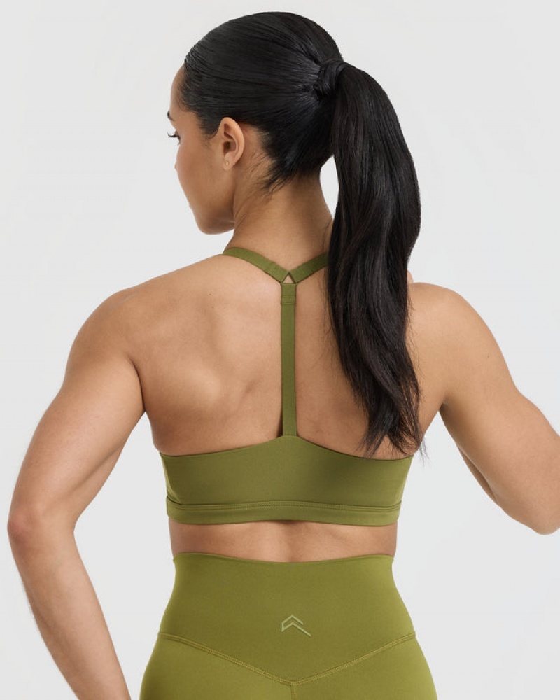 Oner Active Timeless Square Neck Sports Bras Olijfgroen Groen | DCH-284750