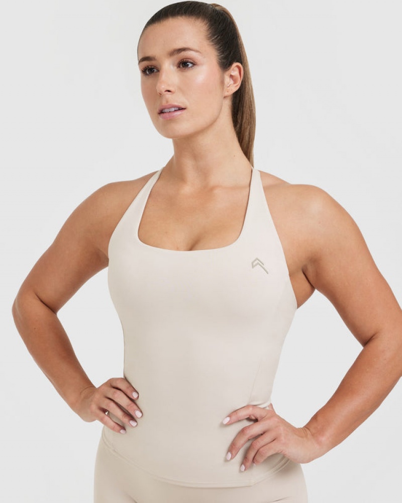 Oner Active Timeless Square Neck T-shirts Bruin | ZTM-012537