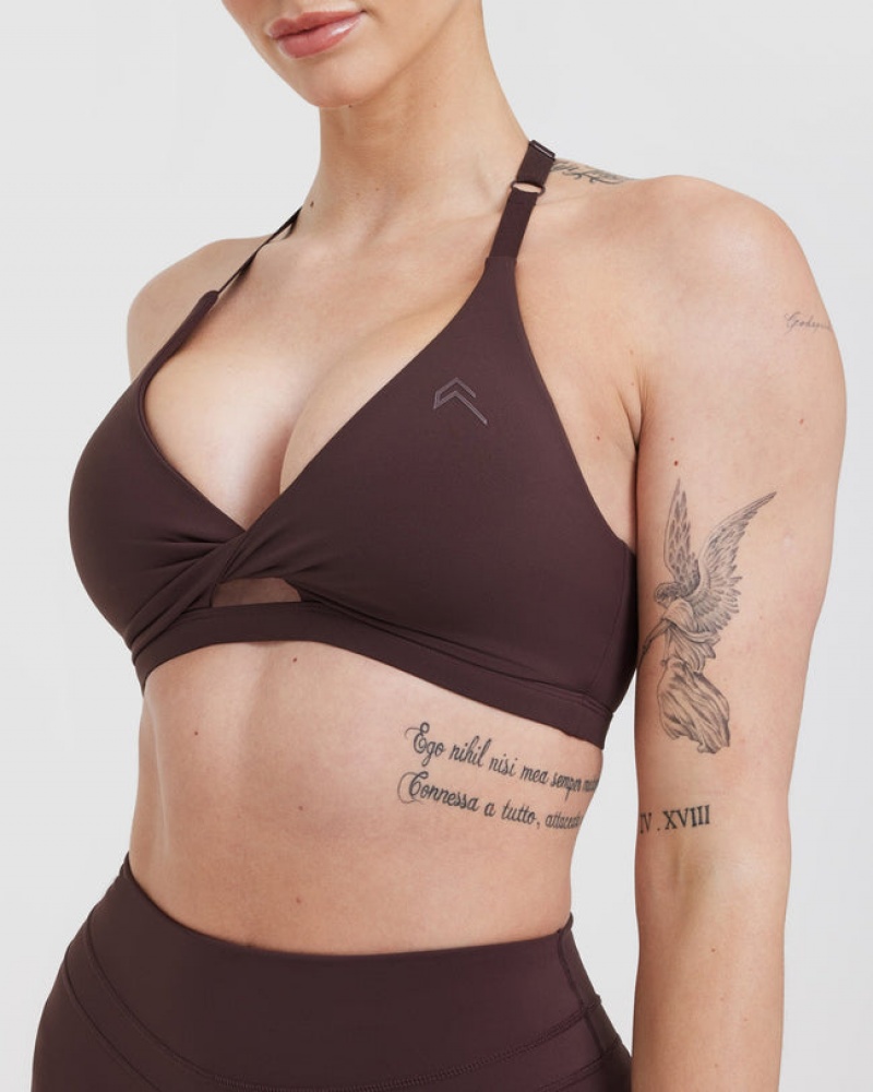 Oner Active Unified Twist Sports Bras Paars Bruin | KTY-269531