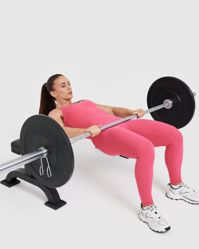 Oner Active Unified V-Neck Cross Back T-shirts Roze | GLJ-041872
